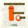 SE 3-IN-1 Orange Waterproof Match Storage Box with Signaling Mirror