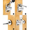 QWORK 8-Pack Silver Magnetic Door Latch Kit – Zinc Alloy