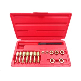 Tap Die Set, Bolt Type, File for Screw Pitch Included, Thread Repairing Tools, Metric Size, M6x1, M8x1.25, M10x1.25, M10x1.5, M12x1.25, M12x1.5, M12x1.75