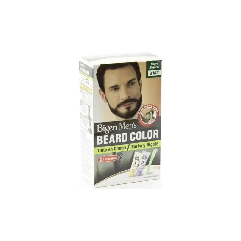Tinte para caballero Bigen Men barba negro natural 40g