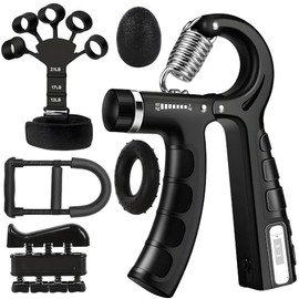 Entrenador de Fuerza de Agarre, Ejercitador de Agarre Mano con Resistencia Ajustable para Fortalecimiento Muscular, Fortalecedor de Antebrazo, Ejercit