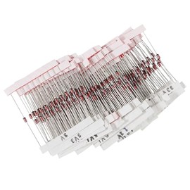 AEDIKO 30 Value 300pcs 1W Zener Diodes Assortment Kit 3V 3.3V 3.6V 3.9V 4.3V 4.7V 5.1V 5.6V 6.2V 6.8V 7.5V 8.2V 9.1V 10V 11V 12V 13V 15V 16V 18V 20V 22V 24V 24V 7V 30V 33V 36V 39V 43V 47V