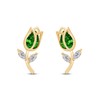 Pear & Marquise Shape Simulated Emerald & White Cubic Zirconia