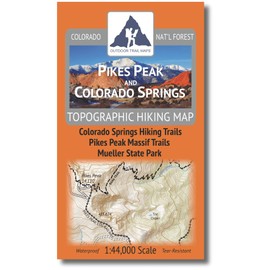 Outdoor Trail Maps Pikes Peak and Colorado Springs - Topographic Hiking Map (2020)