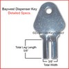Baywest, - Cascade Baywest #1200 Dispenser Key for Paper Towel,