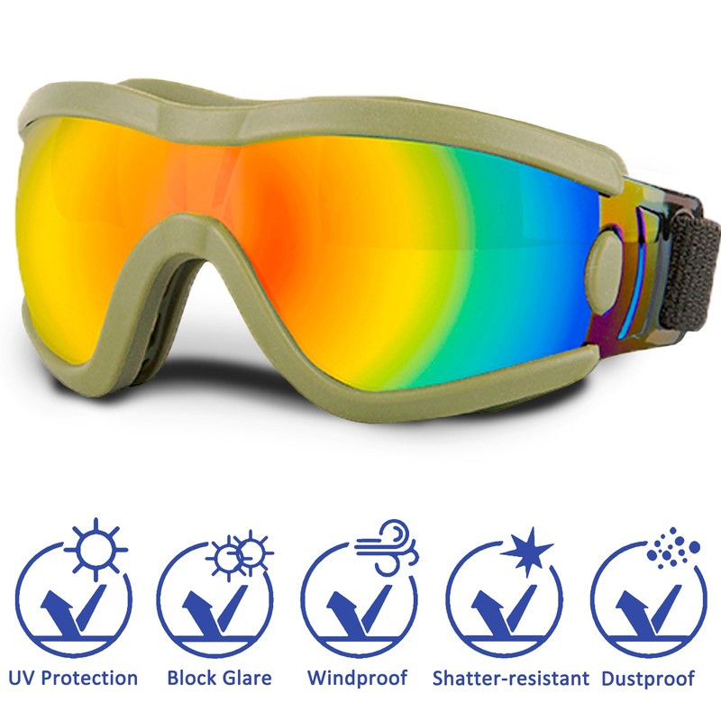 Small Dog Sunglasses with Adjustable Strap UV Protection, Winproof Puppy