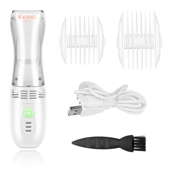 KEMEI Baby Hair Clippers Electric Hair Trimmer for Kids and Child Quite Rechargeable Double Motors Cordless Hair Cutting Kit