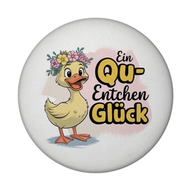 Yellow Duck Magnet with Bottle Opener - A Qu-Entchen Happiness Humorous Fridge Magnet Funny Duck Gift Motivator