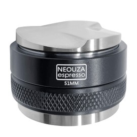 NEOUZA 51mm Coffee Distributor & Tamper 2 in 1, Dual Head Coffee Leveler Fits for 51mm Delonghi Breville Portafilter, Adjustable Depth- Professional Espresso Hand Tampers (Dual-Head Leveler)
