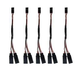 skrnrhrery Servo Y Adapter Cable, servo y Cable Male and Female Plug, 1 to 2 y servo Connector Cable for rc Plane and car servo y Connector 30 core Wire servo y Extension Cable(5Pcs15cm)