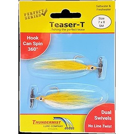 Thundermist Lure Company TSR-7X8-YW Teaser-T Fishing Terminal Tackle, Yellow