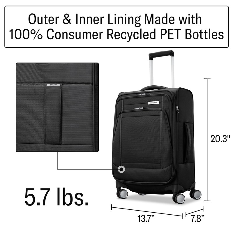 Samsonite UpLIFT 20" Lightweight Softside Carry-On Luggage with Spinner Wheels