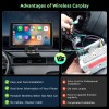 ESSGOO Apple CarPlay & Android Auto 7" Portable Touchscreen Head