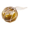 Sea-Club Fishing Ball Maritime Decorative Glass and Rope / Sisal Diameter 13 cm Amber