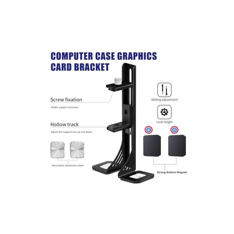 ACIDALIE Black Anti-Sagging GPU Bracket - Compatible with RTX 5070/40/30