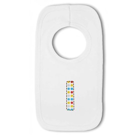 Blue Dotty Alphabet Letter I - Baby Pullover Bib