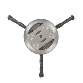 Vordpe Grass Trimmer Milling Head, Professional Weed Brush for Electric Brush Cutter, Steel Wire Brush Cutter Head, Weed Wire Brush for Garden, Steel Wire Brush Cutter (3 Heads)