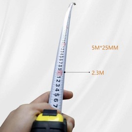 AIMALL 3/5/10m Measuring Tape Measure Steel Ruler Rule Lock Rubber Grip Metric & Inch, Triple Lock Mechanism, Easy Carry Belt Clip