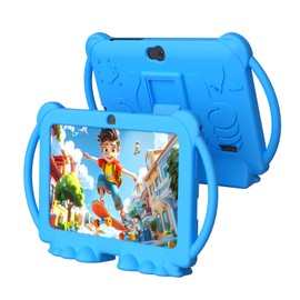 Kids Tablet, 7 inch Tablet for Kids 4GB+32GB Supports 1TB expansion Android Preinstalled Parental Control Children Education Toddler Tablets with Dual camera Bluetooth WIFI6 Shockproof Kickstand Case