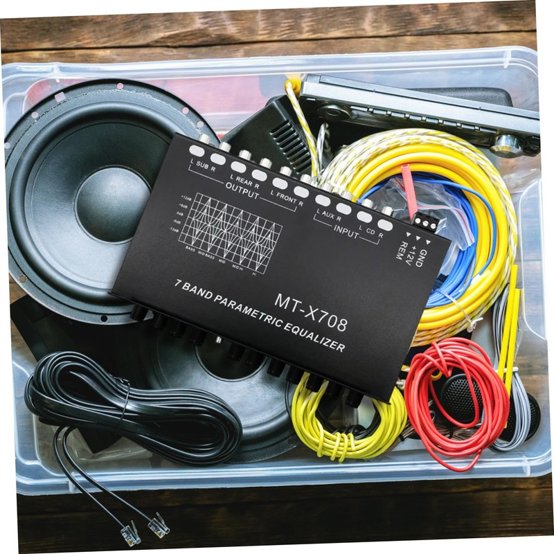 KICHOUSE 7-Band Car Audio Equalizer, Digital Equalizer, Hitch Eq Tuner,