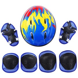 Yeglg Kids Knee Pads Elbow Pads Guards for Skating Cycling Bike Rollerblading Scooter,3 in 1 Kids Protective Gear for 3-8 Years Old Boys and Girls