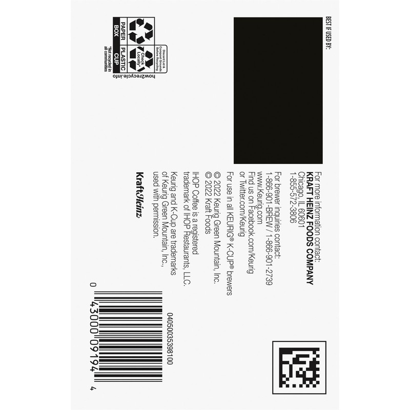 IHOP Chocolate Chocolate Chip Flavored Keurig K-Cup Coffee Pods, 10