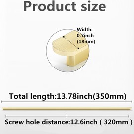 SYZOW 6 Pack Black Drawer Pulls Brushed Black Cabinet Pulls,Kitchen Cabinet Handles for Kitchen Cupboard Door, Hole Center 64mm (Gold, Hole Centre 320mm)
