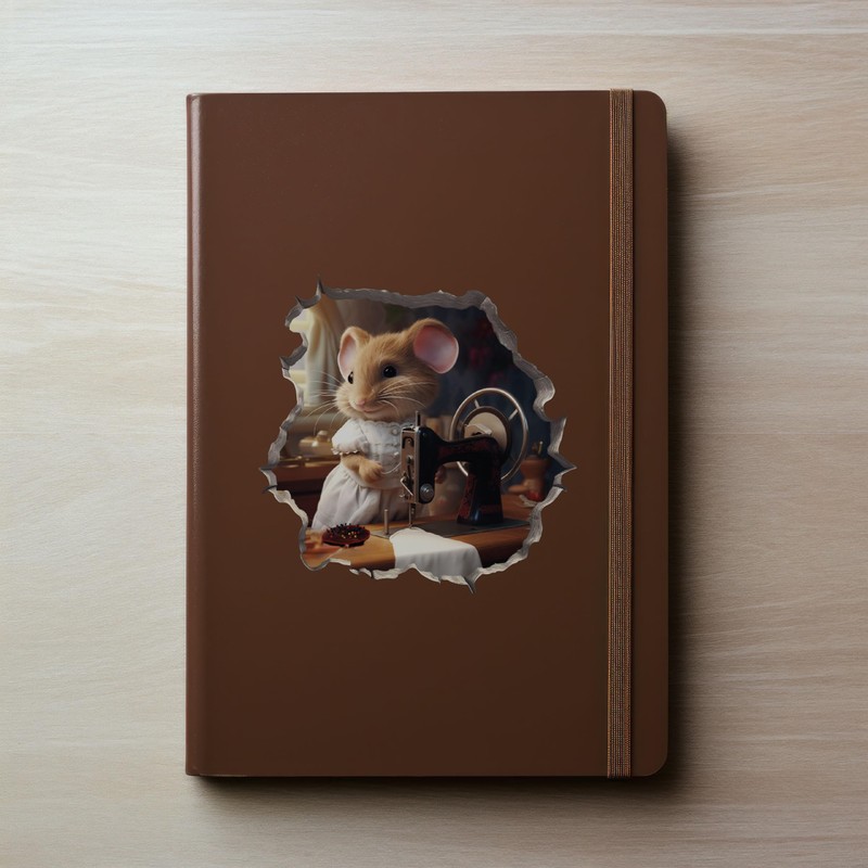 Seamstress Mouse Hole 3D Wall Sticker - Unique Gift Idea