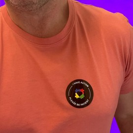 Autism Awareness Stickers - I Have Autism Please Be Patient - 6cm Circular (Purple, 5)