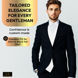 Exclusive Distributor Oliver George 2pc Solid Men's Vest and Bow Tie Set For Men | Men's Tuxedo and Suit Vest For Men | Solid Formal Waistcoat | White Medium