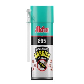 Akfix 895 Gaps & Cracks Barrier Insulation Spray Foam (1x12 Oz.) - Gap Filler, Hole Blocker, Polyurethane Expanding Foam Spray for Barrier, Gaps Cracks Filler | 12 Oz. 1 Pack