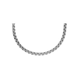 Fossil Men's Necklace, All Stacked Up Stainless Steel Chain Necklace, Stainless Steel, No Gemstone