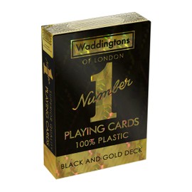 Waddingtons Playing Card Game - Black and Gold - Red