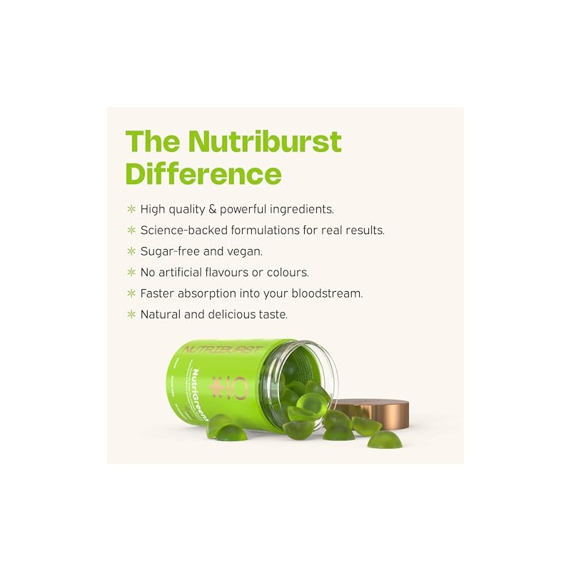Nutriburst NutriGreens • 22 Plants + Cultures • Vegan &