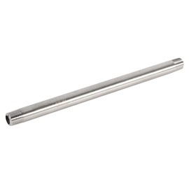 Fafeicy 1 x Stainless Steel SS304 Male Thread Pipe Fitting, 200 mm BSP 1/4 Inch 1/2 Inch 3/4 Inch 1 Inch for Connecting Flow Pipes (DN8 x 200 mm = 1/4), Universal Fit