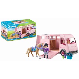 PLAYMOBIL Country 71237 Horse Transporter, Horse and Transporter for the Riding Station, Toy for Children from 4 Years
