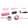 DAFURIET 4 Pack Mini Flashlights, 9 LED Glow-in-The-Dark Aluminum Lights