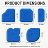 Silicone Caulking Tool Set, 5 Reusable Sealant Finishing Tools with