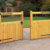 DIYWorld 24" Black Door Hinges – 2Pcs Gate Hinges with