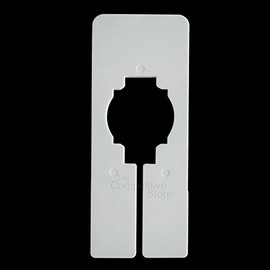 The Competitive Store 100 Blank Rectangular Rod Size Dividers for Clothing Racks and Closets - 2" x 5" White - Fits Round, Square and Rectangular Tubes