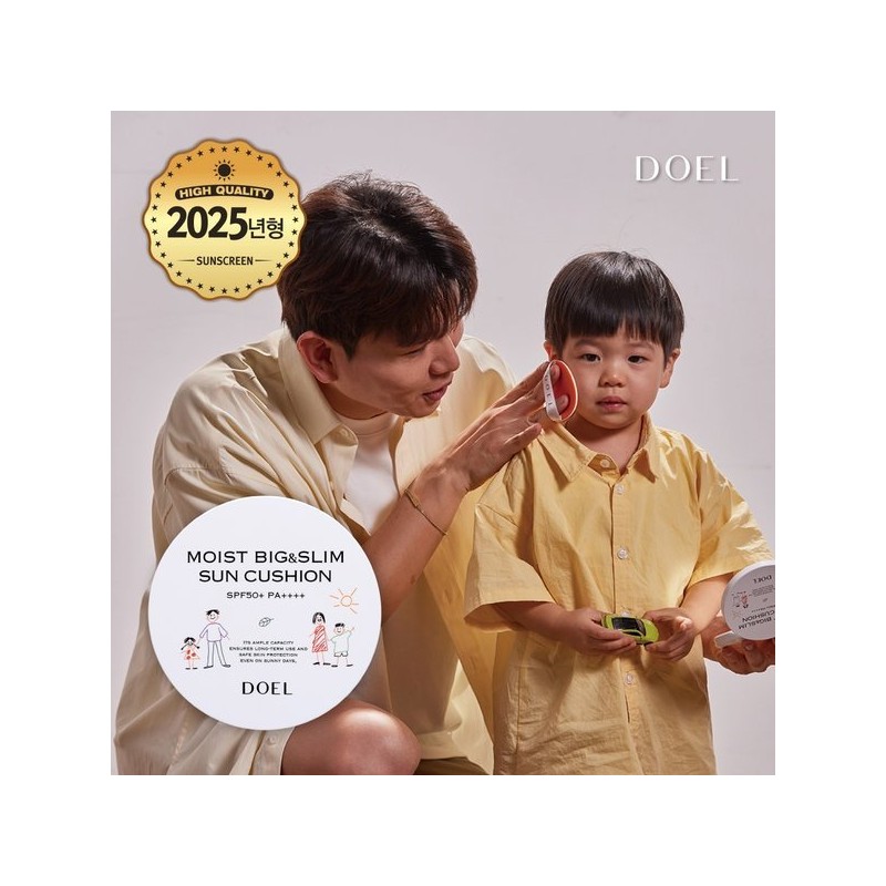 Doel (도엘)(본품 1개) 도엘 촉촉 빅앤슬림 선쿠션 SPF50+ PA++++ 국내최대용량
