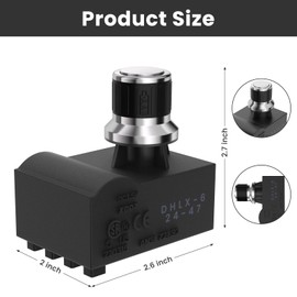 Utheer Universal Spark Generator Tact Electronic Switch Igniter with Chrome Coated Silver Push Button for Select Gas Grill Models by Nexgrill, Brinkmann, Charbroil and Others (6 Outlet)