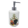 Caroline's Treasures BB9203SOAP Dutch Bantam Chicken Christmas Ceramic Soap Dispenser,