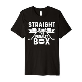 Funny Ice Hockey Player Straight Outta The Penalty Box Premium T-Shirt