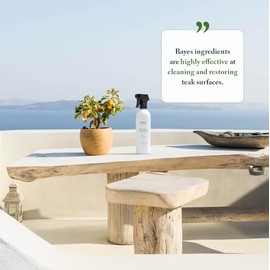 Bayes Limpiador y restaurador de teca de alto rendimiento – Limpia, brilla y protege – Mantiene la teca fina y restaura la teca descuidada – 16 onzas