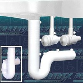 Plumberex X4333 Pro-Extreme P-Trap & Supply Hard Covers, White