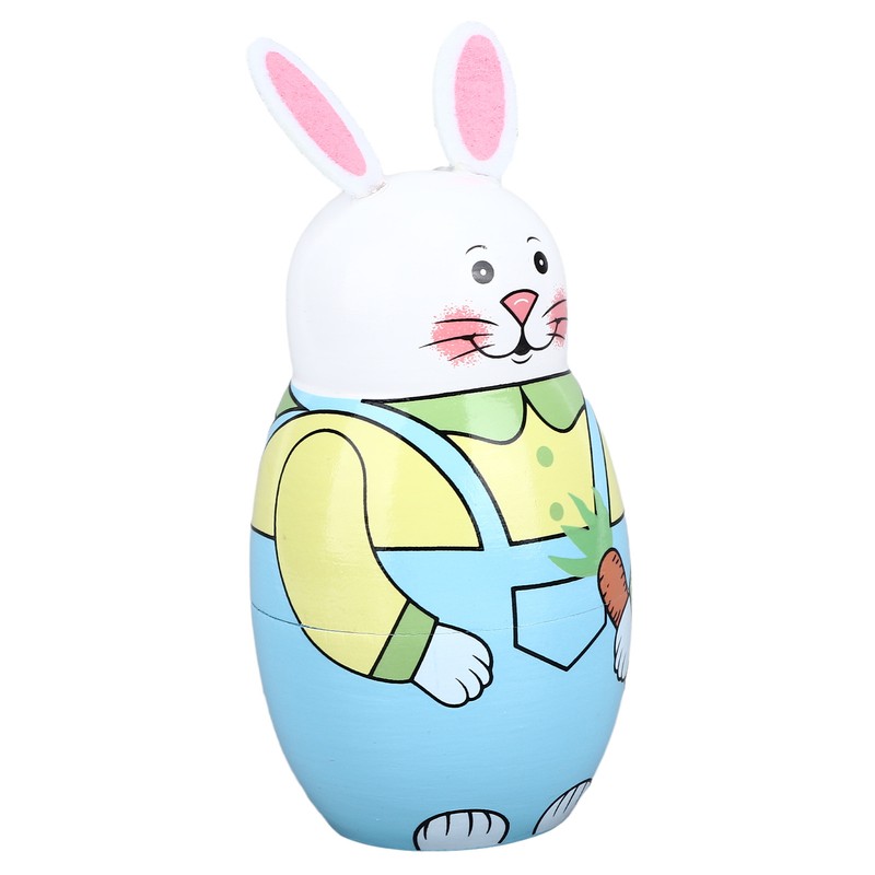 Wooden Russian Nesting Dolls Rabbit Shape Wood Nesting Dolls for
