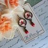 Victorian Cardinal Earrings