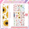 Peacoblue 30pcs UV DTF Bookmarks Wraps Stickers Flower and Butterflies