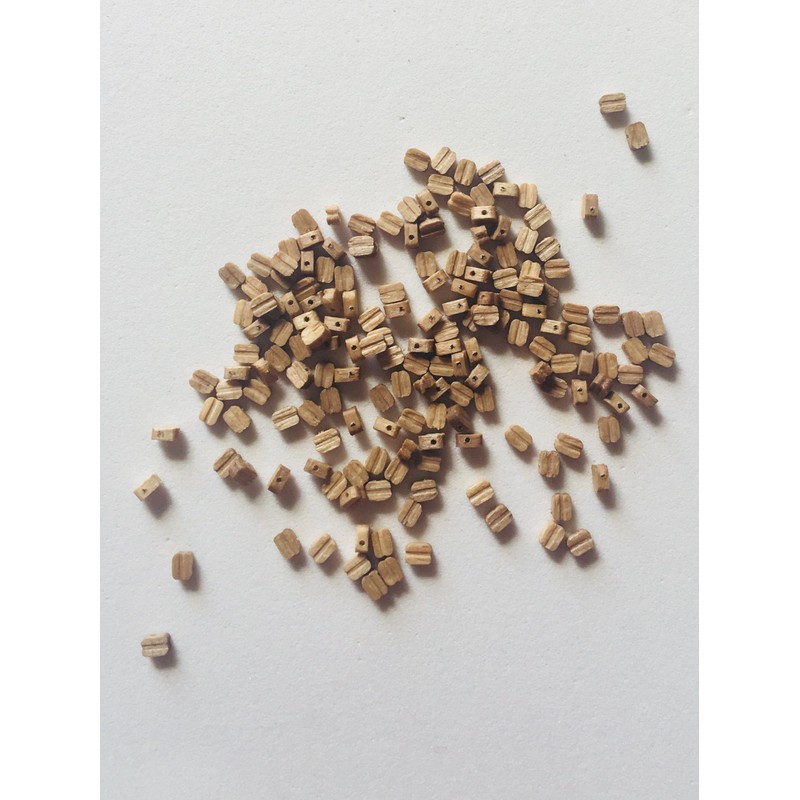 Model Expo Single Sheave Blocks Walnut 3/32" (2.5MM) MS0301BW 150/Pack